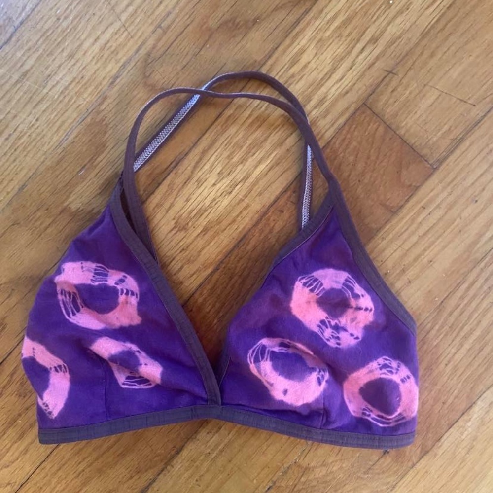 New Free People Size Small Purple Tie Dye Racerback Bralette